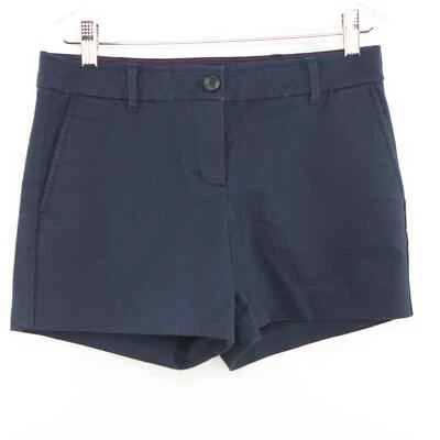 BODEN Bistro Chino Cotton Shorts Navy Blue Size 6 Petite - Image 1 of 4