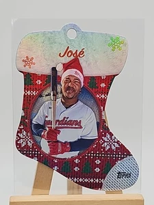 2024 Topps Holiday Stocking Ornament Die Cut #SDC-20 Jose Ramirez Guardians SP - Bild 1 von 2