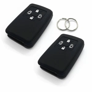 2Pcs Black Silicone For 2005 2006 2007 Toyota Avalon 4 Buttons Key Fob Cover - Picture 1 of 6
