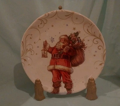 Juego de 8 platos de ensalada saco de juguete Southern Living para Dillard Santa Claus 8,5" w nuevo sin etiquetas Foto 1 de 4