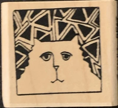 Paula Best Cat - Triangles Rubber Stamp Foto 1 de 3