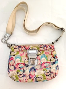 COACH POPPY IKAT SIGNATURE C GLAM MULTICOLOR SWINGPACK CROSSBODY BAG - Bild 1 von 11