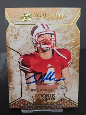 2014 Exquisite Collection Signatures /55 Jared Abbrederis #71 Rookie Auto RC - Image 1 of 4