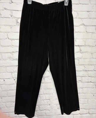 Новый с Ярлыками Alfred Dunner черный Viva бархата праздник вечеринки тянуть на брюки размер 10 P - Изображение 1 из 4