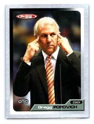Gregg Popovich 2005-06 Topps Total Silver #411 San Antonio Spurs - Image 1 of 2