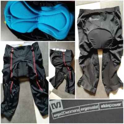 Mavic ergo2D Women's Cloud Knickers Size M Black Cycle Paded Long Shorts - Image 1 of 4