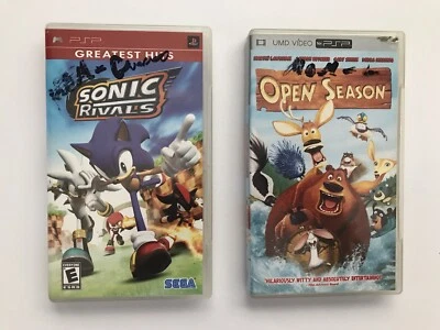 Sonic Rivals (Sony PSP Game 2006) Sega Black Label CIB/Open Season UMD Video Lot - Image 1 of 4
