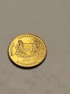 1997 Singapore 5 Cents Nice Coin - Picture 1 of 4