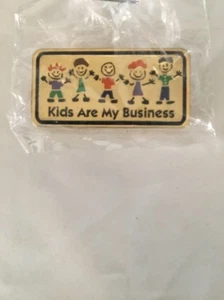 KIDS ARE MY BUSINESS PIN BROOCH - Picture 1 of 4