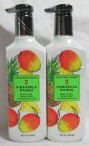 Bath & Body Works Gentle Gel Hand Soap w/ essential oils Lot 2 PINEAPPLE MANGO - Picture 1 of 4