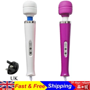 30 Speed Magic Wand Body Massager powerful Waterproof 10 Vibration Modes UK Plug - Picture 1 of 9