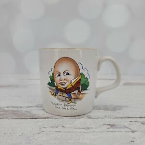 Vintage England Humpty Dumpty Sat On A Wall Mini Handled Ceramic Mug