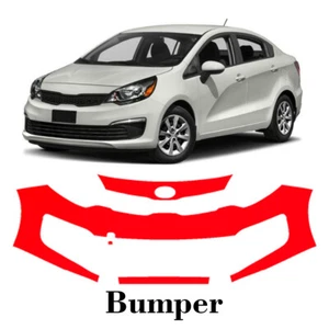 Front bumper PreCut PPF Paint Protection Film For KIA Rio Sedan 2016-2017 - Picture 1 of 7
