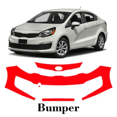 Front bumper PreCut PPF Paint Protection Film For KIA Rio Sedan 2016-2017 - Image 1 of 4