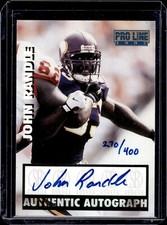1997 Score Board JOHN RANDLE Pro Line On Card Auto /400 Vikings Autograph SP