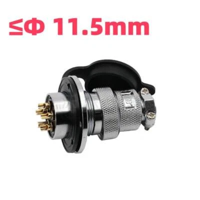 25M Aviation Female Plugs Flange Sockets Metal Cable Connectors 2,3,4,5,6~12 Pin - Image 1 of 4