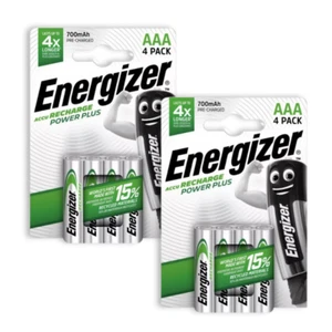 8 x Energizer Power Plus AAA 700mAh batteries Rechargeable Ni-Mh 1.2V Accu HR03 - Picture 1 of 9
