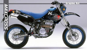 KAWASAKI KLX250 SR/E/R/D-Tracker 1993 - 2004 MAXCROSS GRAPHICS KIT DECAL ninja1 - Picture 1 of 6