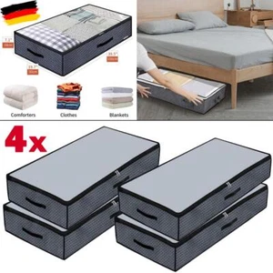 4STK 90L Aufbewahrungsbehälter unter dem Bett, große faltbare Reißverschlussbox. - Bild 1 von 13