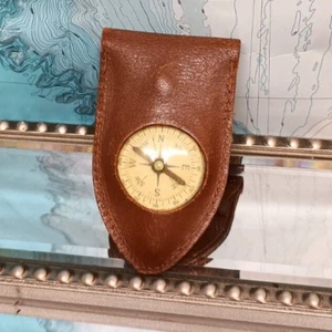 Antique German Compass ATCO Germany with Leather Case - Picture 1 of 6