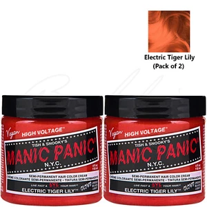 MANIC PANIC High Voltage Hair Colour Cream - Electric Tiger Lily *PACK OF 2* - Picture 1 of 3