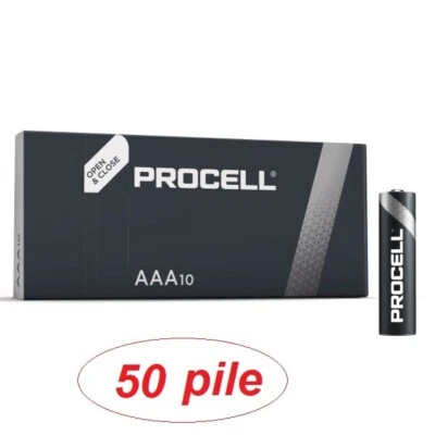 50 pile batterie AAA ministilo alcaline DURACELL PROCELL CONSTANT