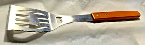 DELUXE 16" Wood Handle Stainless Steel GRILL SPATULA w/ Built-In BOTTLE OPENER - Picture 1 of 3