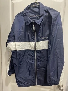 Vintage Reebok Men’s Navy Lined Track Windbreaker Jacket Full Zip Size XL - Picture 1 of 5