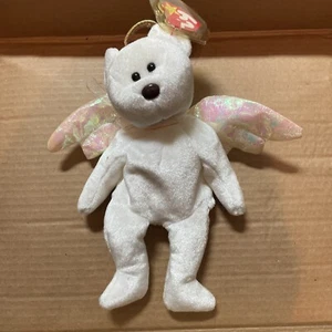 TY Beanie Baby - HALO der Engelsbär (8,5 Zoll) - MWMTs Kuscheltier Spielzeug - Bild 1 von 1