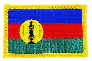 NEUKALEDONIEN FLAGGE PATCH PATCHES ABZEICHEN BÜGELBILD NEU BESTICKT - Bild 1 von 1
