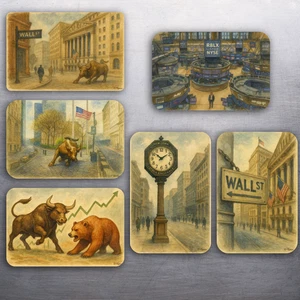 3 x 2 Wall Street St Thema Kunst D.Romeo Küche Kühlschrankmagnet Magnete - Auswahl - Bild 1 von 14