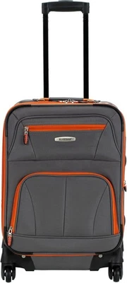 Rockland Pasadena Expandable Softside Luggage Spinner 20" Carry On Gray - Image 1 of 4