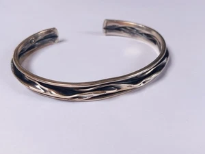 Gorgeous Vintage Sterling Silver Modernist Cuff Bracelet..63mm x 48mm. - Picture 1 of 22