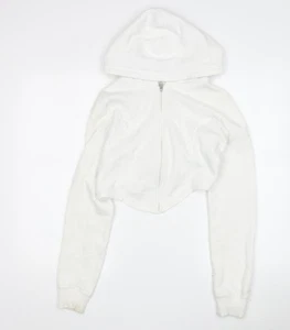 Hollister Women's White Full Zip Hoodie, Size S - Picture 1 of 12