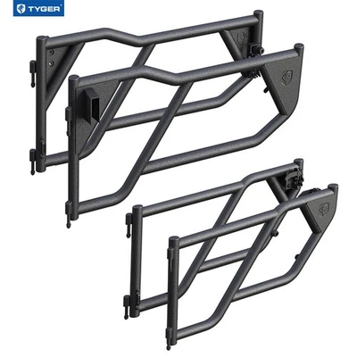 For 2007-2018 Jeep Wrangler JK 4-Doors Textured Black Tubular Doors Foto 1 de 4