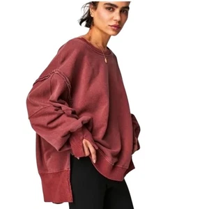 EUC We the Free Camden Distressed Russet Sweatshirt Size Small SOLD OUT - Picture 1 of 5