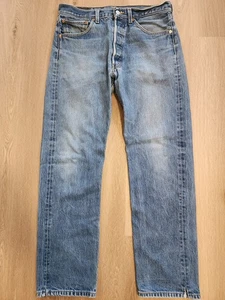 Y2K Levi’s 501 Jeans Mens 34x30 Blue Wash Straight - Picture 1 of 12