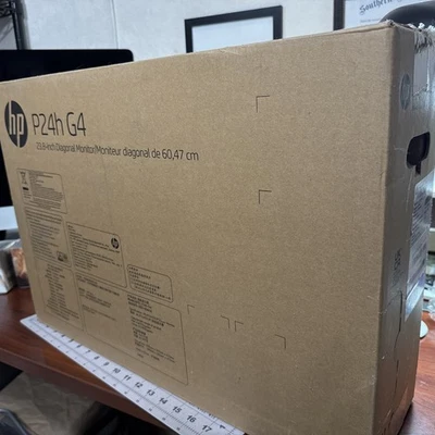 HP P24H G4 23.8" LCD 60Hz 1920x1080 HDMI 3.5mm Black Monitor 9UJ13A8 *NEW* - Image 1 of 2