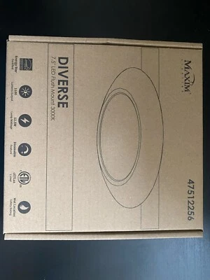 Maxim Lighting Diverse 7.5" LED Flush Mount Light 3000k(47512256)(Disc Light)