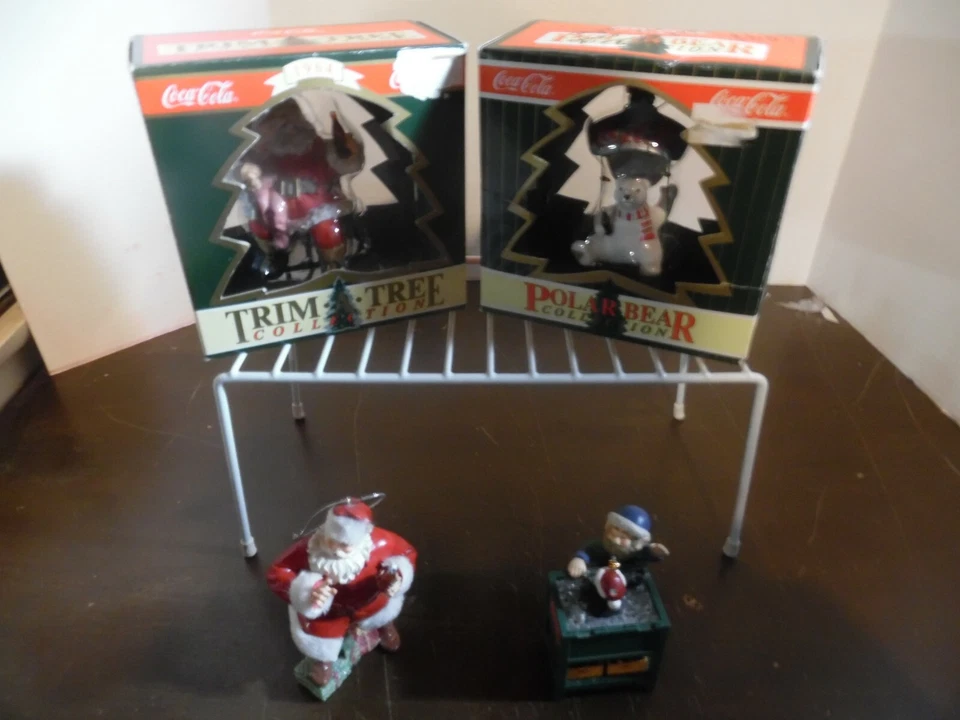 Mixed Lot of 4 VINTAGE  COCA-COLA Ornaments  - Image 1 of 4
