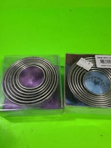 2 SETS Edelstahl Rund Keks Keks Donut Einfach a geriffelt - Bild 1 von 4