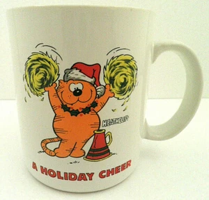 HEATHCLIFF CAT A HOLIDAY CHEER KAFFEEBECHER TASSE VINTAGE CARTOON COMIC GEO GATELY - Bild 1 von 7