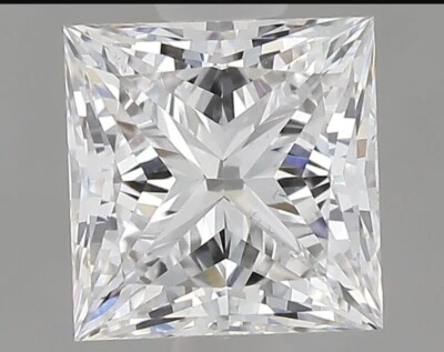 lab grown diamond IGI certified 0.50 Ct Princess shape HPHT Diamond D color VS1 - Image 1 of 4