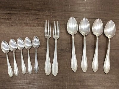 RARO Lote De Colección G. Dippner 90 Plata 5 Demitasse, 4 Cucharas para Servir, 2 Tenedores de Cena Foto 1 de 4