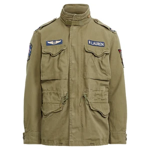 Neu Polo RALPH LAUREN Kampf/Militär/Feld/Patches Baumwolle Köper Jacke grün - Bild 1 von 7