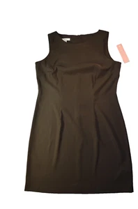 Dress Barn Women's 14 Brown Sheath dress zipper back fitted sleeveless NWT - Picture 1 of 9