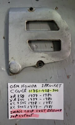 OEM HONDA SPROCKET COVER 11351-428-300 XR250/XR500/XL250S/XL500S - Image 1 of 4