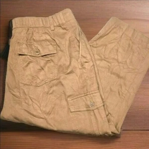 Talbots Supersoft Cargo Pants Women's 14P Brown Cropped High Rise. 34 X 22. nice - Imagen 1 de 11