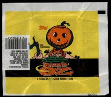 1985 Topps Return to Oz Wrapper Jack Pumpkinhead