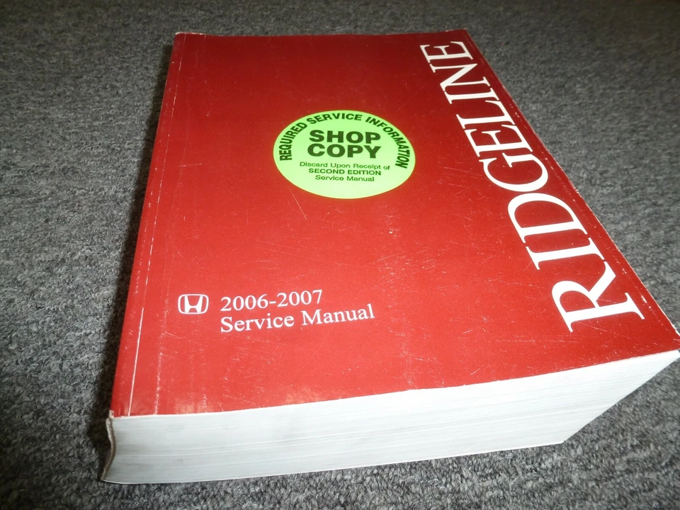 Honda Ridgeline 2006-2007 camioneta pickup taller manual de reparación RT RTX RTS RTL Foto 1 de 1